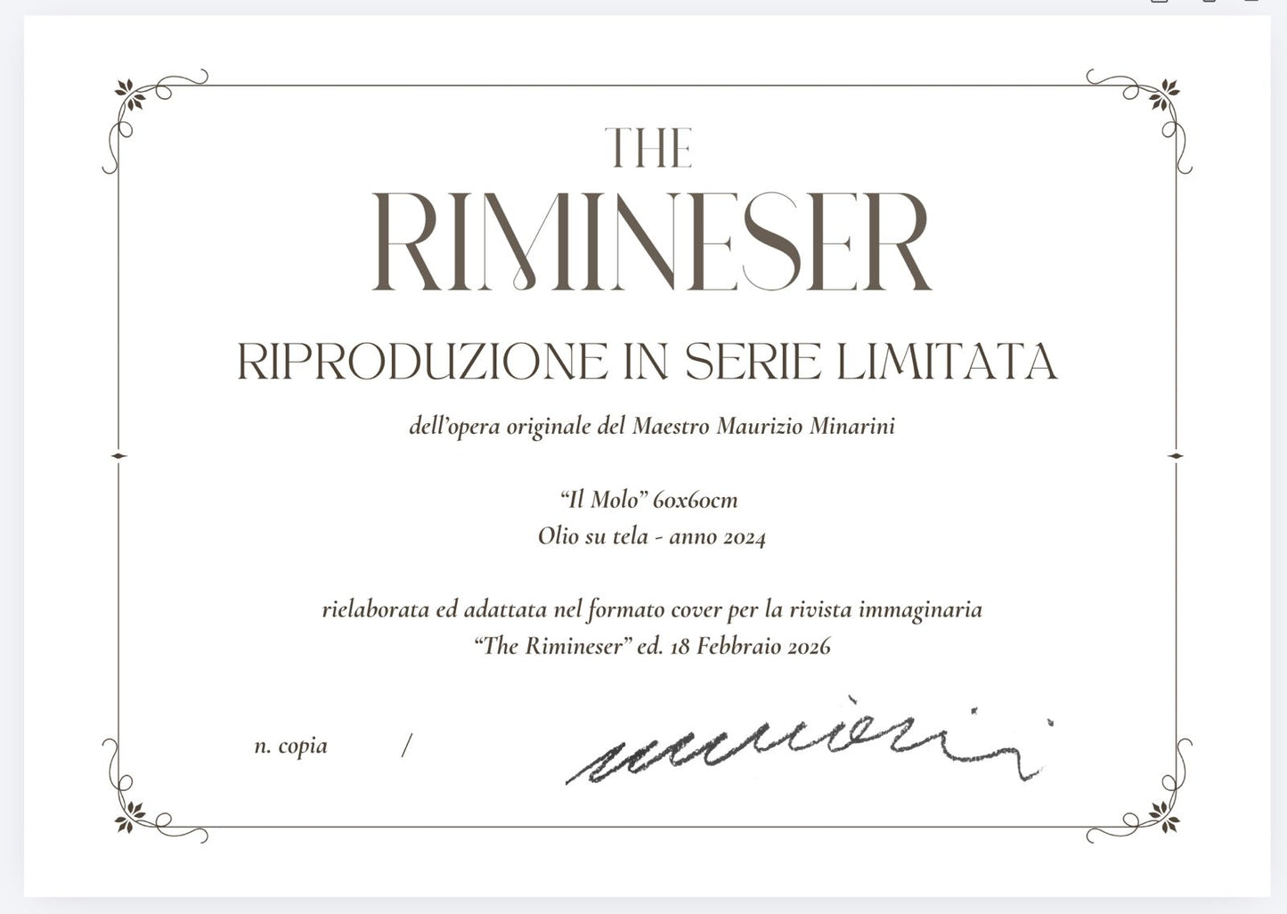 N.86 Il molo | Maurizio Minarini